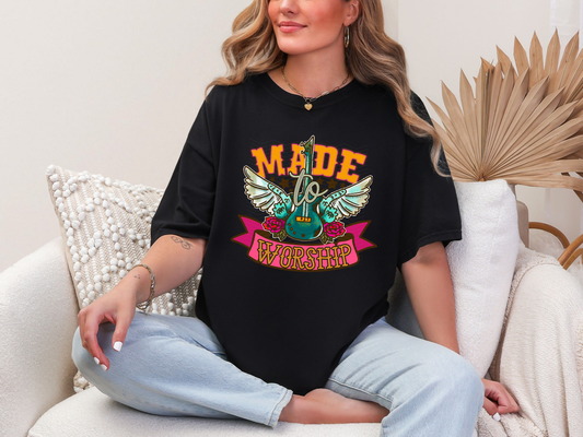 Made to Worship Winged Guitar DTF TRANSFER