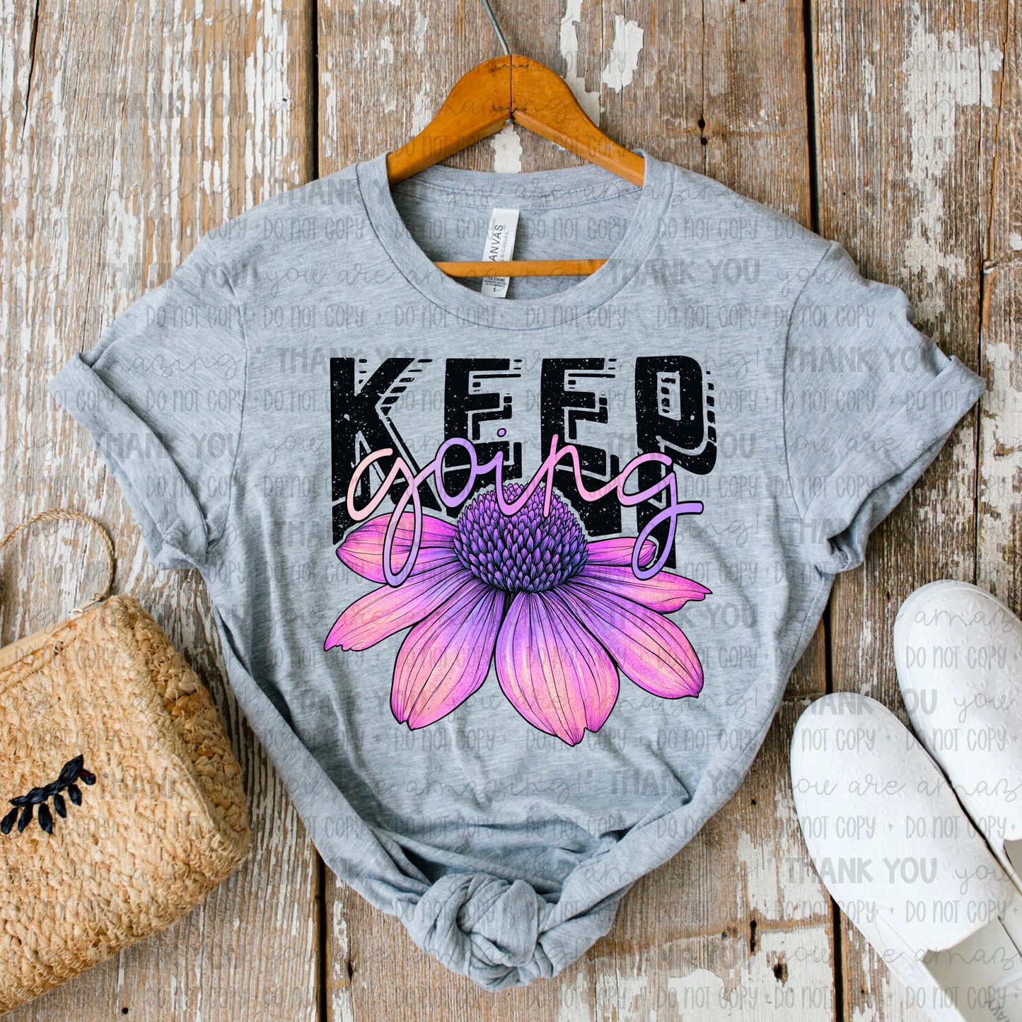Keep Going Purple Flower DTF TRANSFER