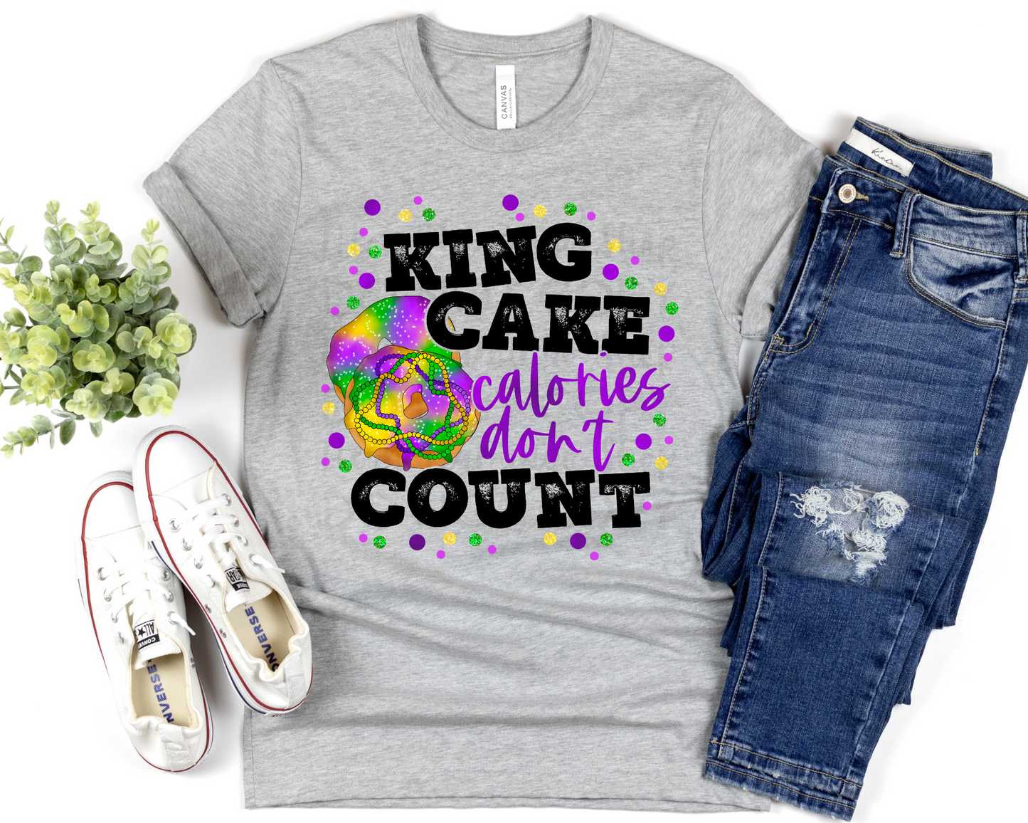 King Cake Calories Don't Count sparkle