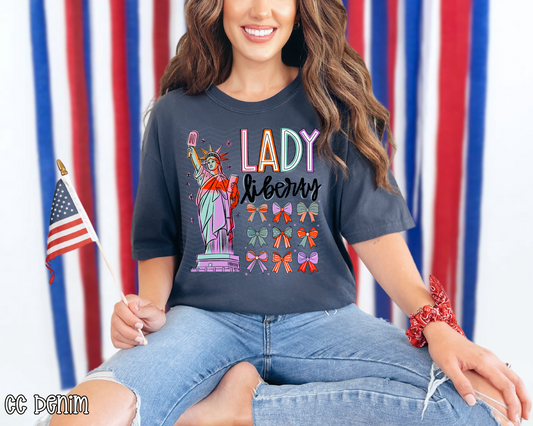 Lady Liberty Colorful DTF TRANSFER