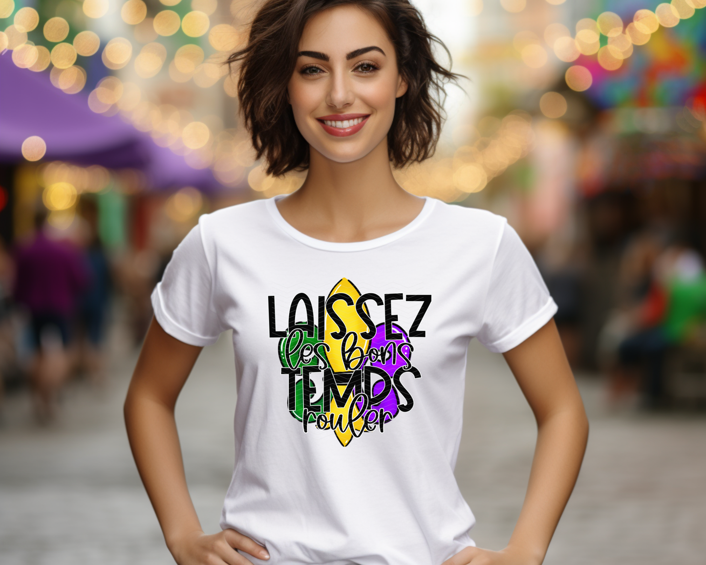 Laissez Les Bons Temps Rouler Fleur De Lis | 2 Styles | DTF TRANSFER