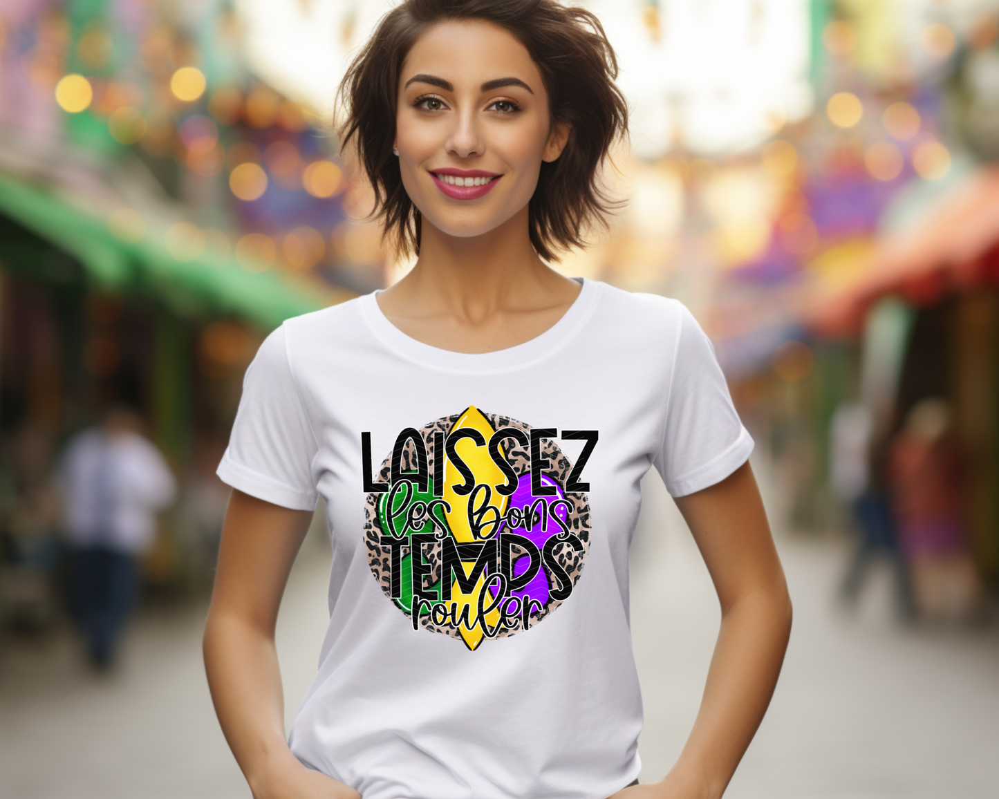 Laissez Les Bons Temps Rouler Fleur De Lis | 2 Styles | DTF TRANSFER