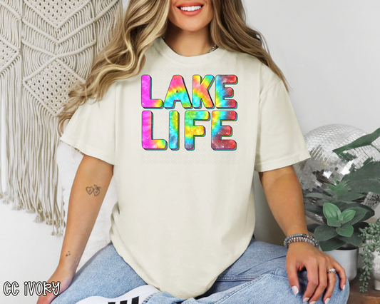 Lake Life Tie-Dye DTF TRANSFER