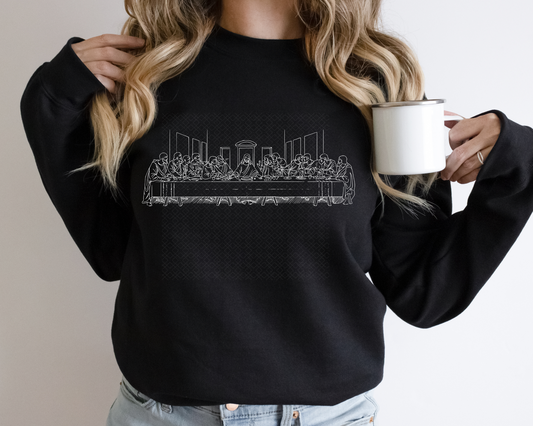 Last Supper Outline white