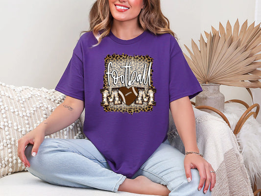 Leopard Football Mom DTF TRANSFER
