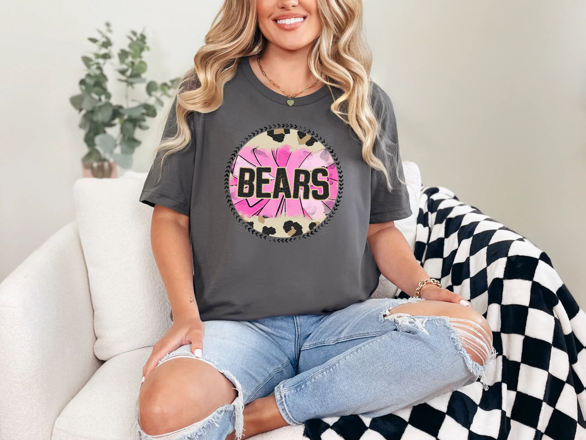 Leopard PomPom-Bears DTF TRANSFER