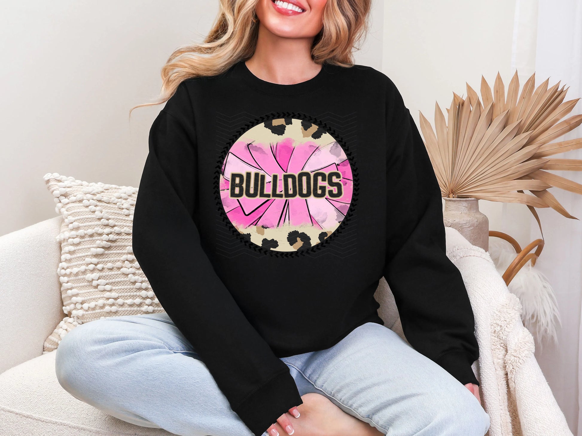 Leopard PomPom-Bulldogs DTF TRANSFER