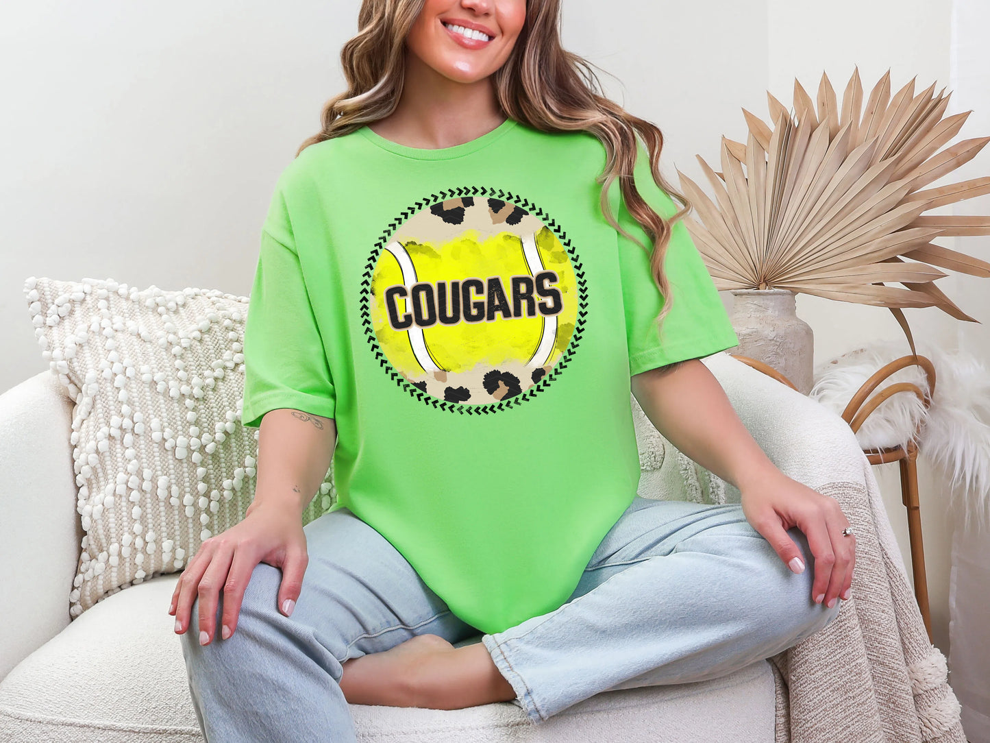 Leopard Tennis-Cougars DTF TRANSFER