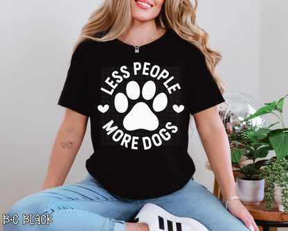 Less People More Dogs paw DTF TRANSFER