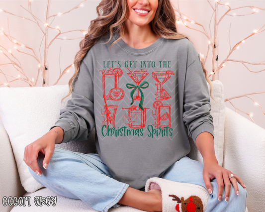 Let's Get Into The Christmas Spirits DTF TRANSFER