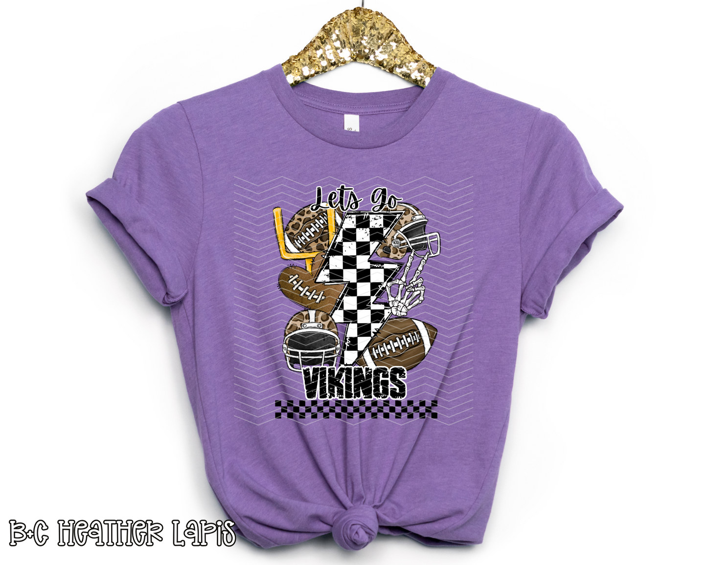 Let's Go Leopard Football Mascot DTF TRANSFER