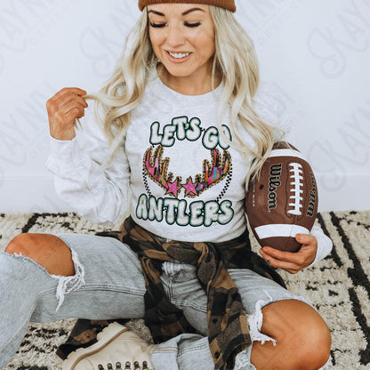 Let's Go Mascots Pink Brushstroke DTF TRANSFER