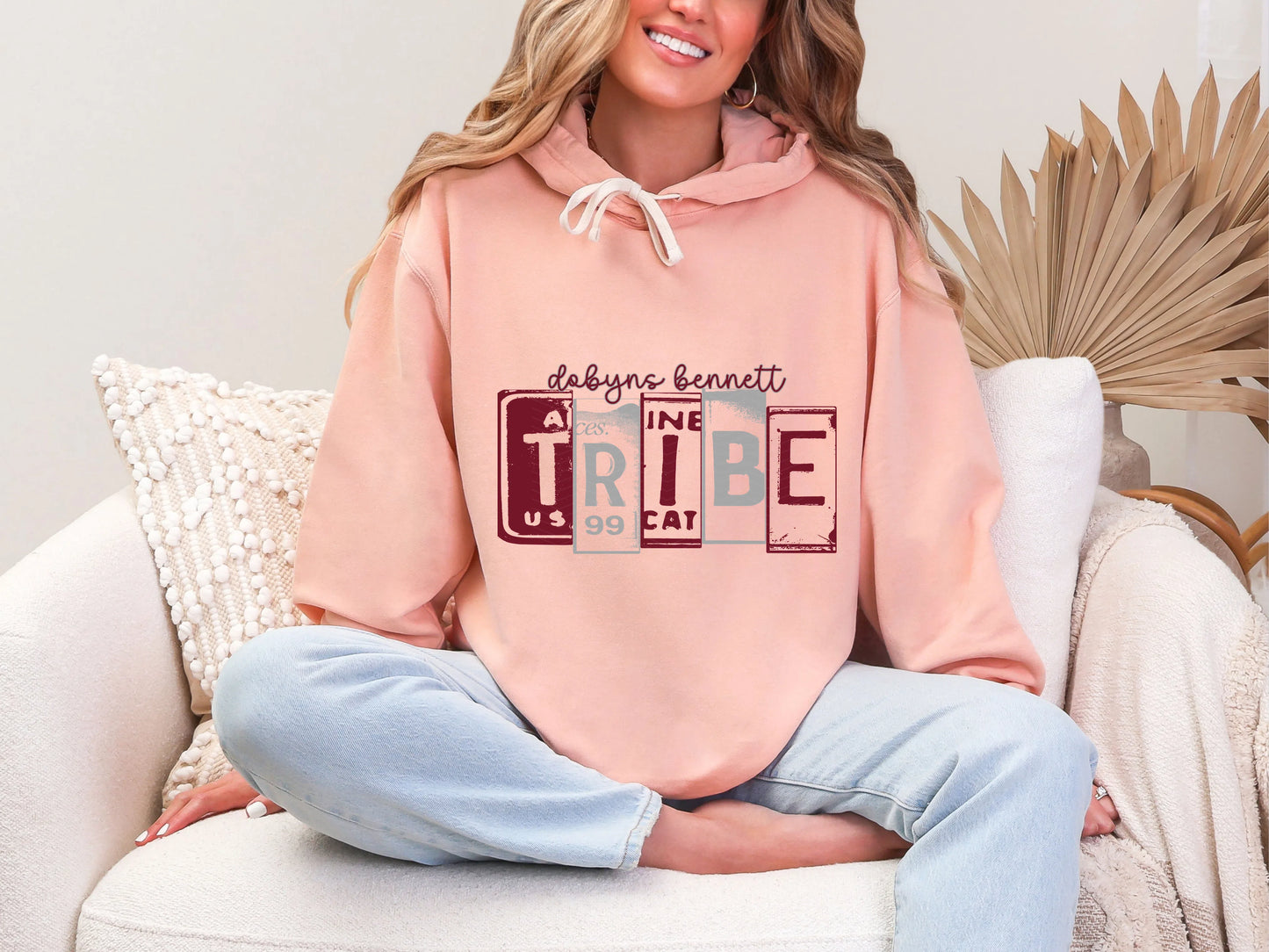 License Plate Mascot - Dobyns Bennett Tribe DTF TRANSFER