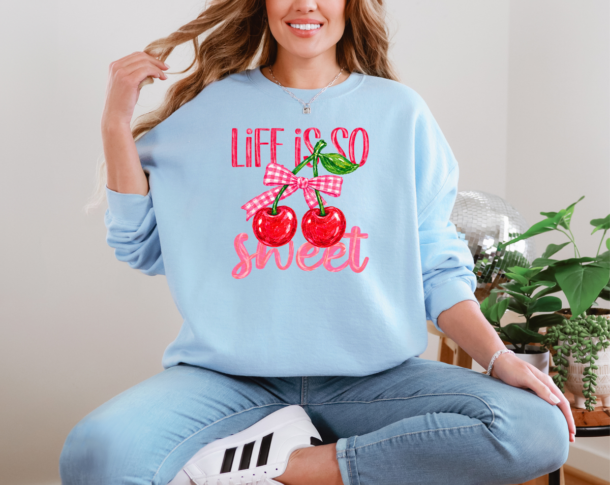 Life Is So Sweet Cherries DTF TRANSFER