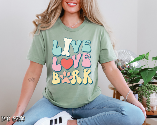 Live Love Bark pastel
