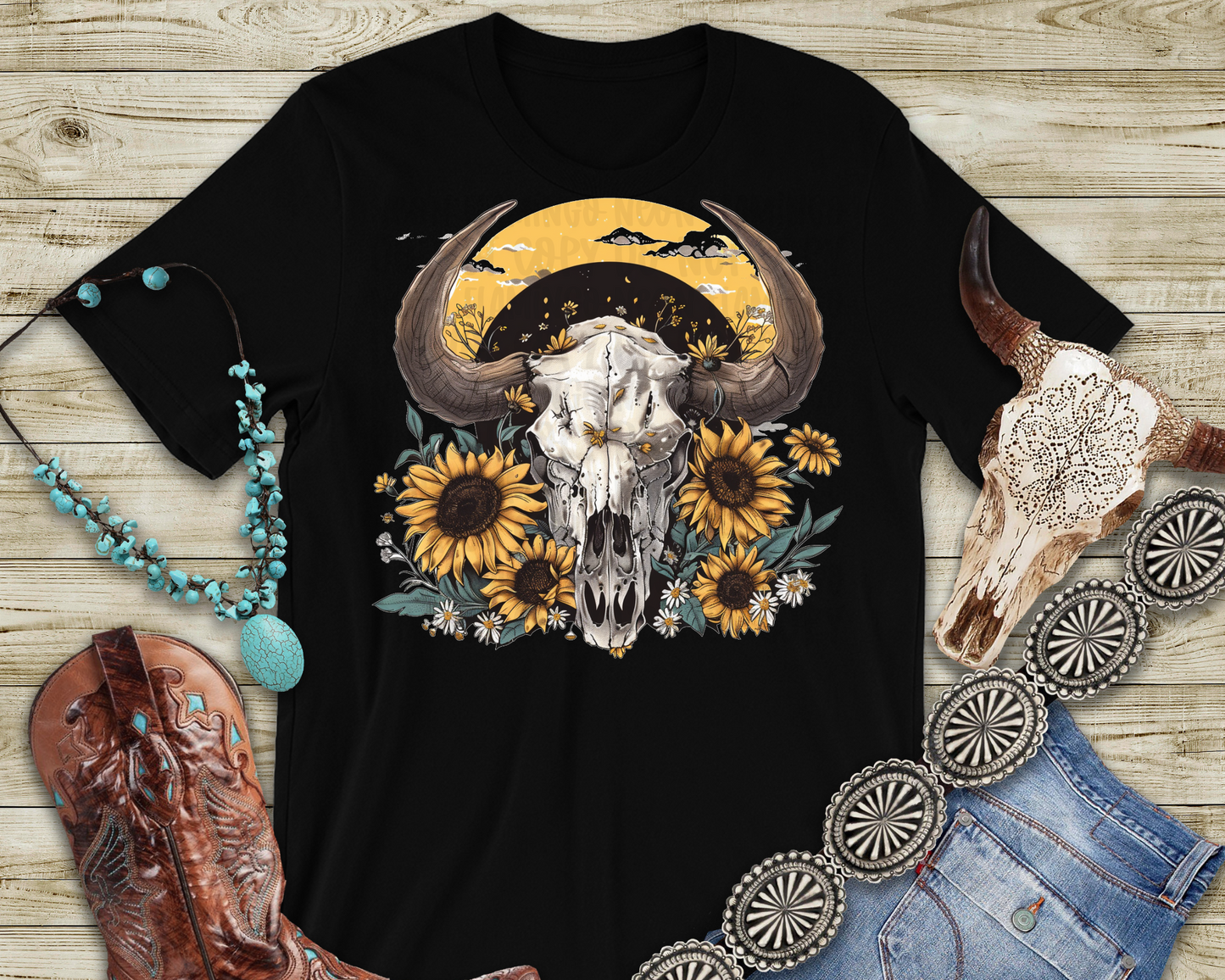 Longhorns & Sunflowers DTF TRANSFER