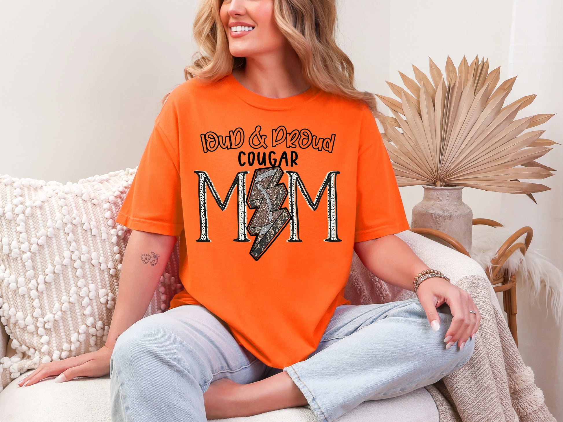 Loud and Proud Football Mom'cougar DTF TRANSFER