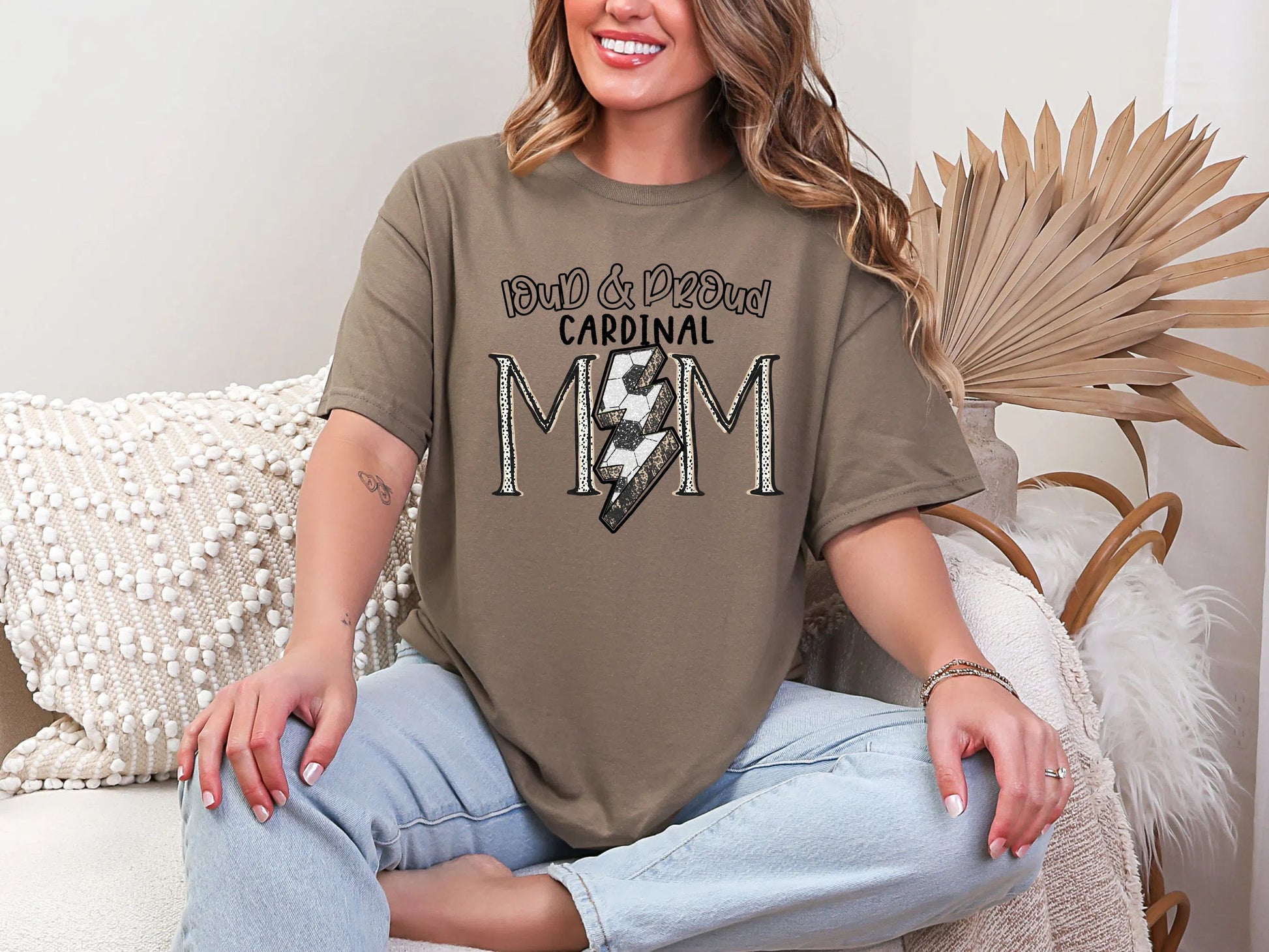 Loud and Proud Soccer Mom'cardinal DTF TRANSFER