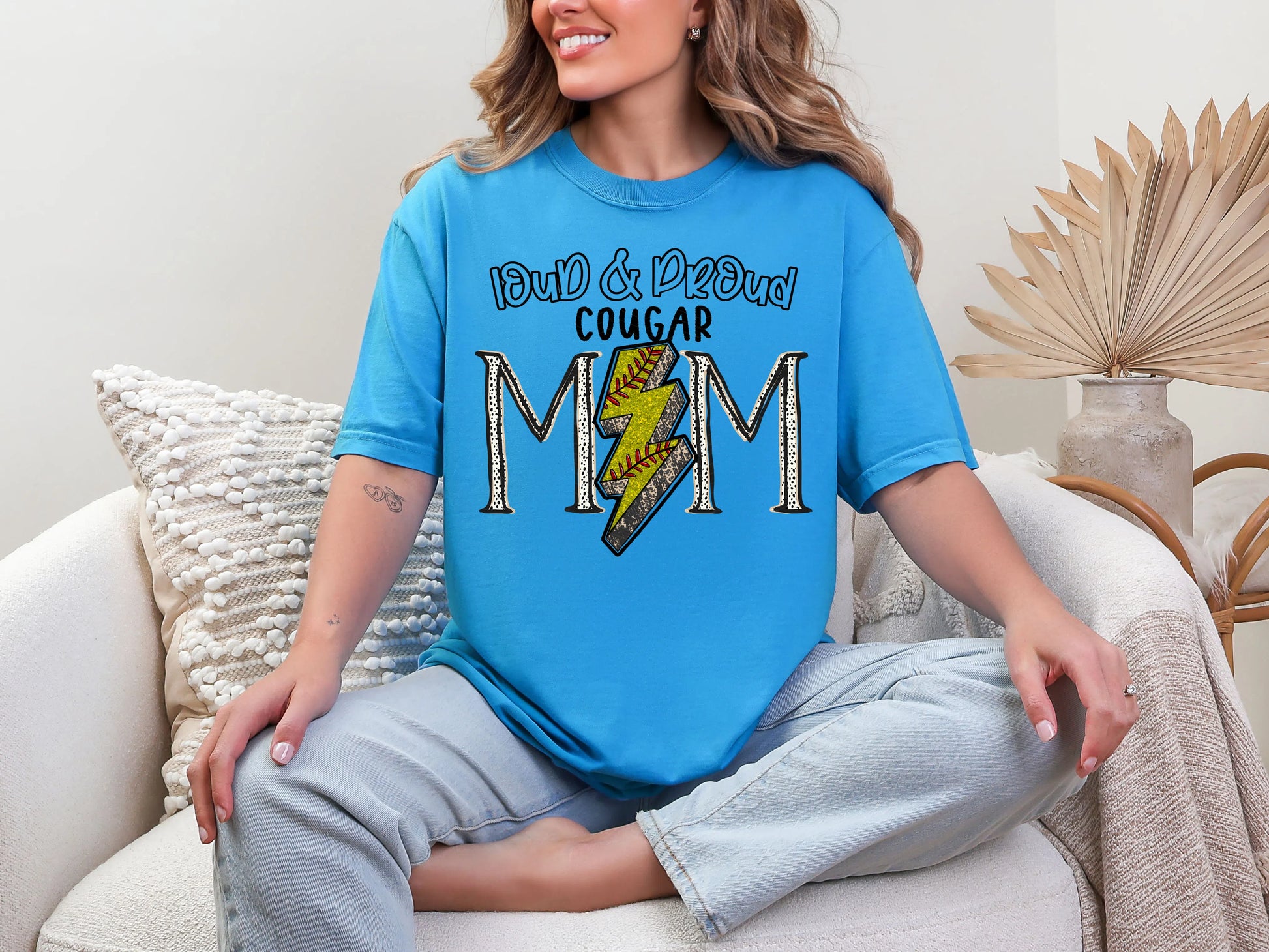 Loud and Proud Softball Mom'cougar DTF TRANSFER