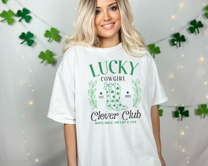 Lucky Cowgirl Clover Club DTF TRANSFER