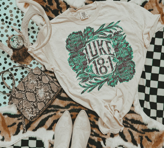 Luke 18 1 Floral DTF TRANSFER