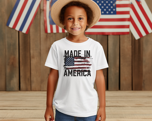 Made In America Distressed Flag DTF TRANSFER