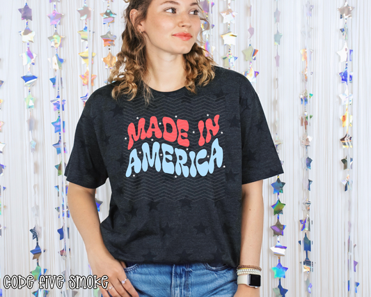 Made In America Wave DTF TRANSFER