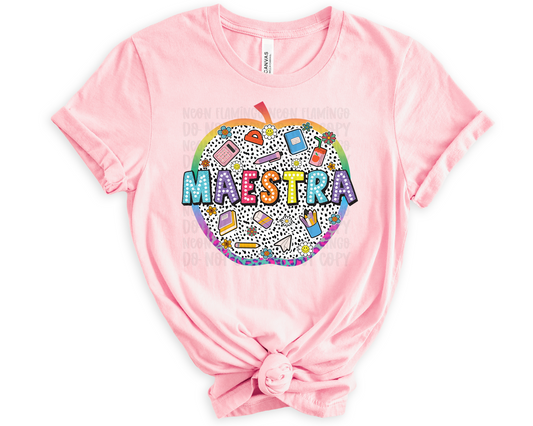 Maestra Apple Dalmatian Dots DTF TRANSFER