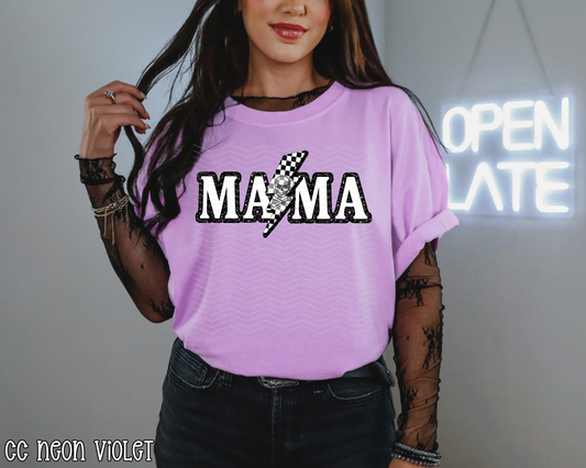 Mama Checkered Skull Bolt