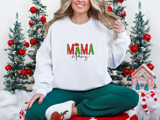 Mama Claus Half Leopard DTF TRANSFER