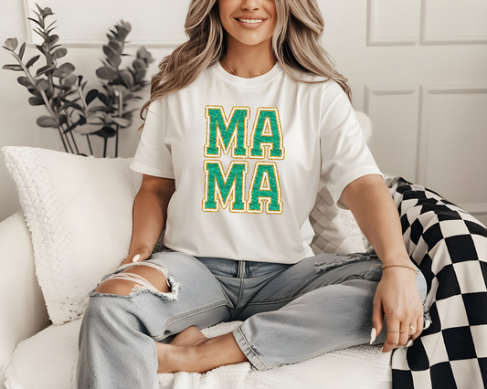 Mama Green Gold Glitter