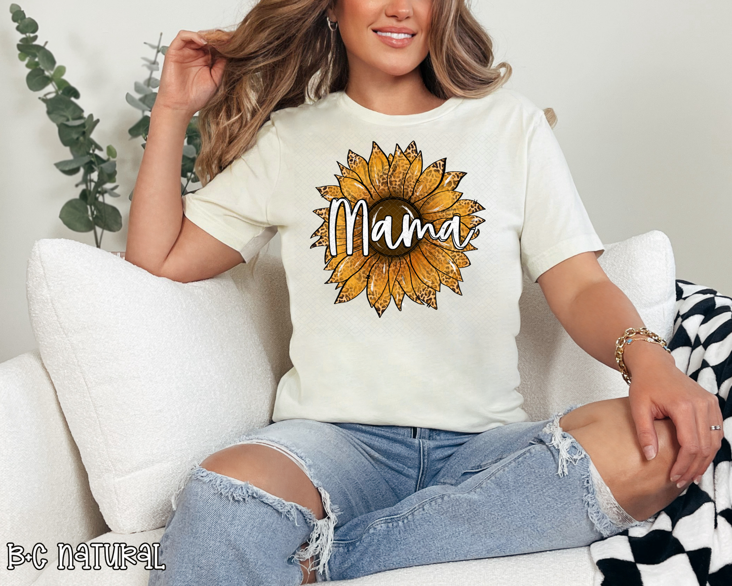 Mama Leopard Sunflower DTF TRANSFER