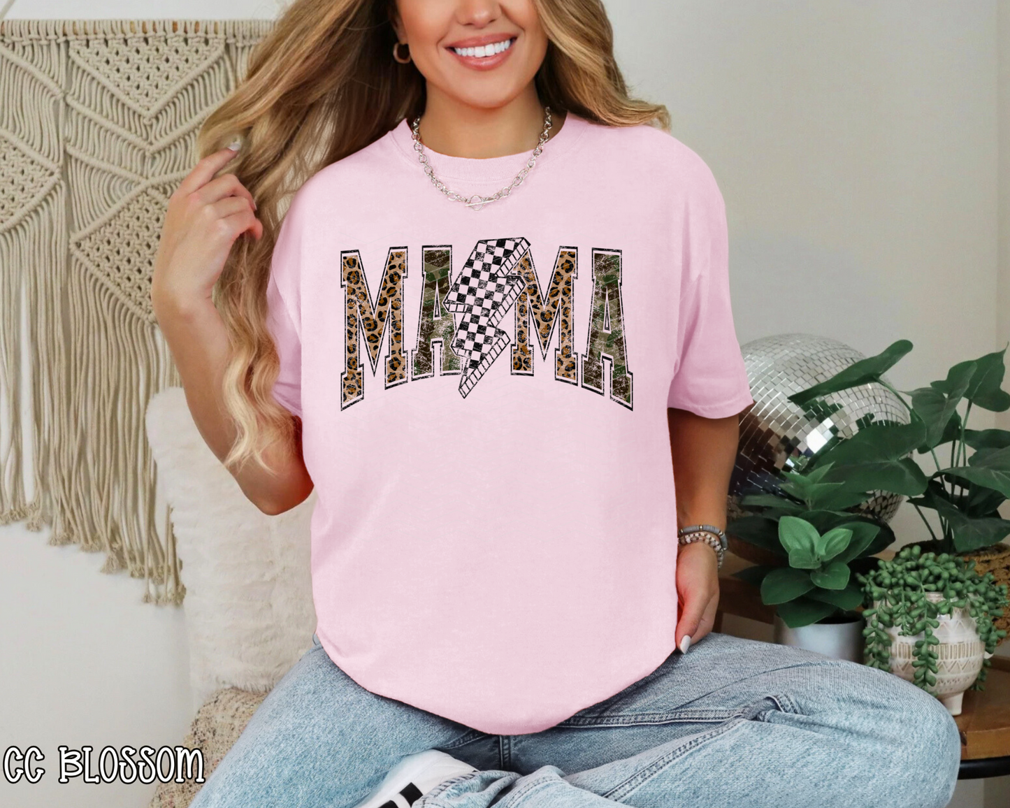 Mama Leopard & Camo Bolt DTF TRANSFER