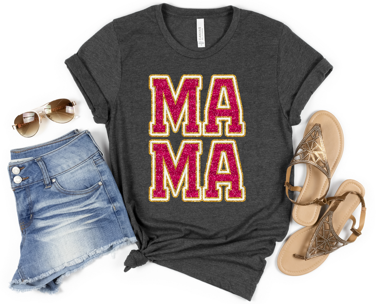 Mama Pink Gold Sequin