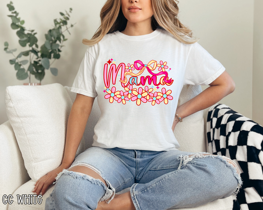 Mama Pink Yellow Daisies DTF TRANSFER