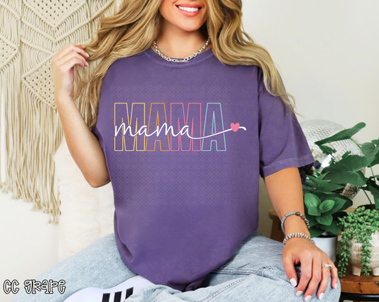 Mama Rainbow Heart DTF TRANSFER