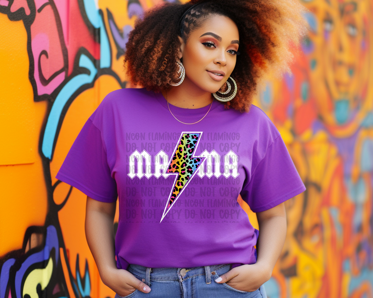 Mama Rainbow Lightning Bolt | Multiple Colors | DTF TRANSFER