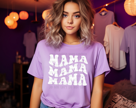 Mama Retro White DTF TRANSFER