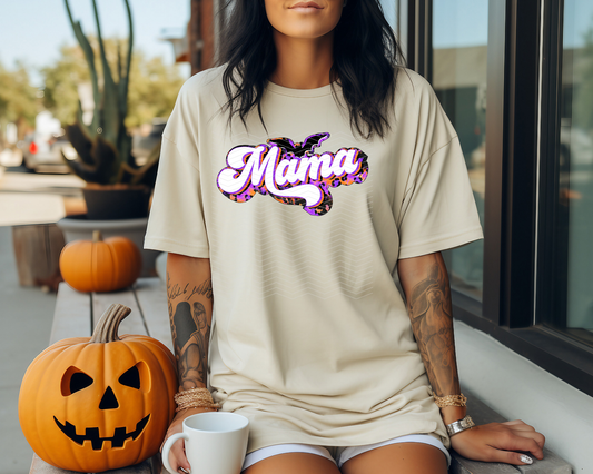 Mama Retro Halloween Tie-Dye DTF TRANSFER