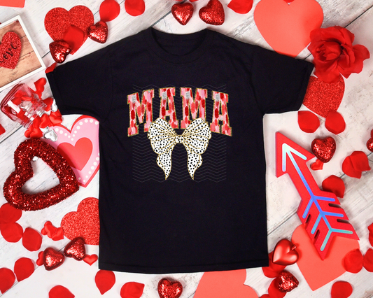 Mama Valentine Brushstroke Bow