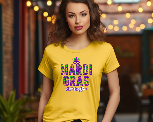 Mardi Gras Crew Colorful Leopard