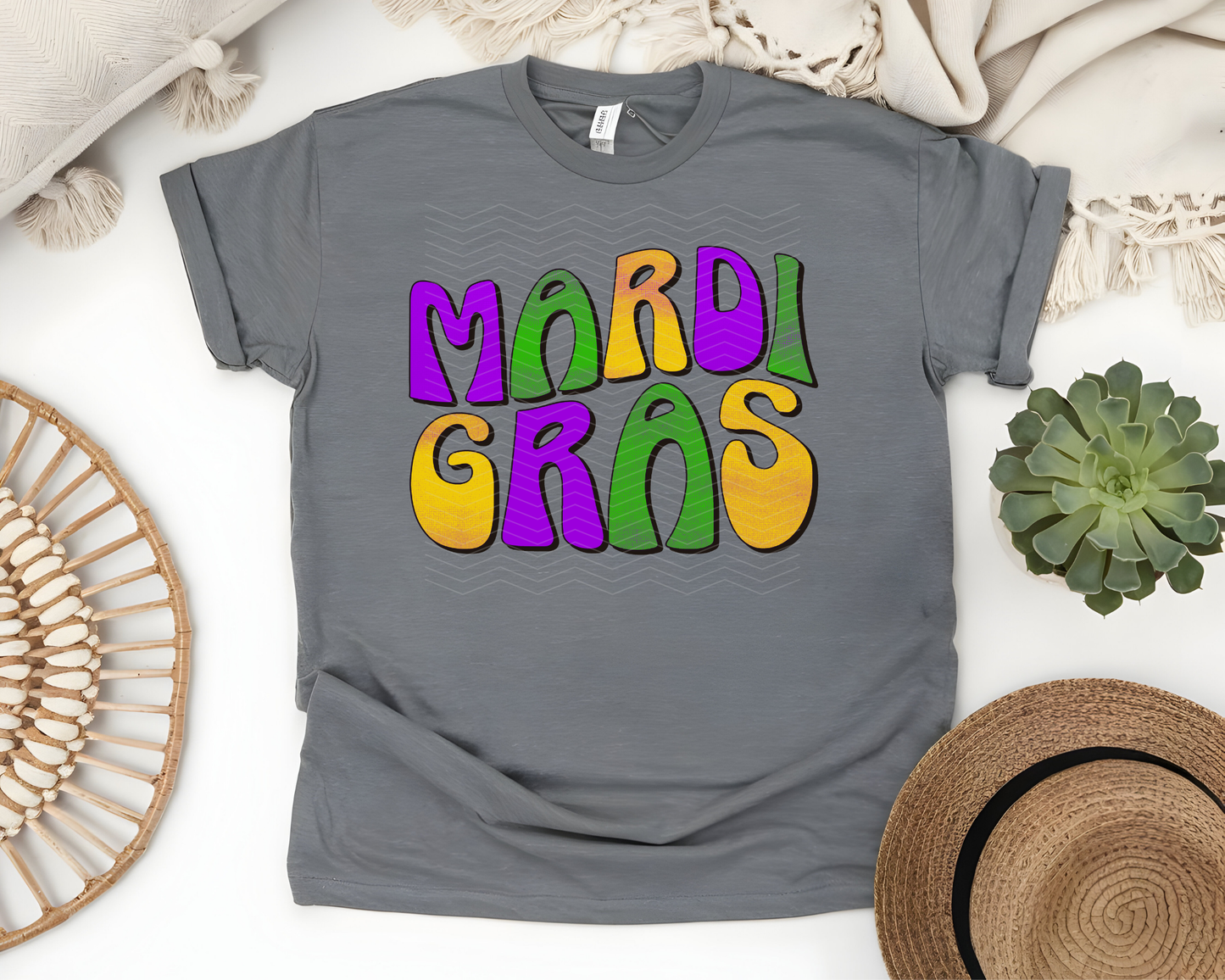 Mardi Gras Groovy Wave | 2 Styles | DTF TRANSFER