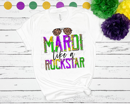 Mardi Like A Rockstar Leopard Sunglasses
