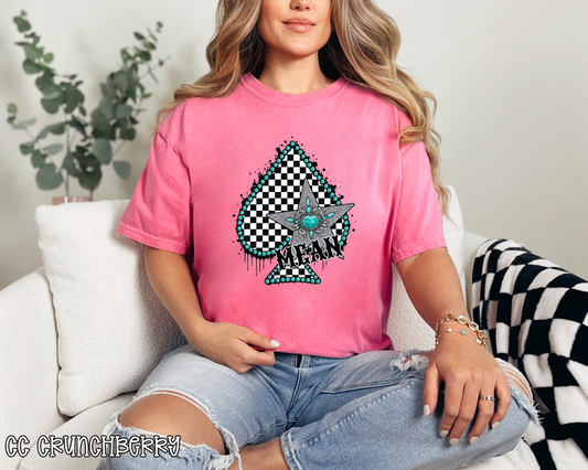 Mean Checkered Spade DTF TRANSFER