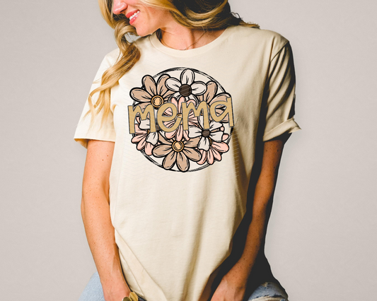 Mema Neutral Florals DTF TRANSFER