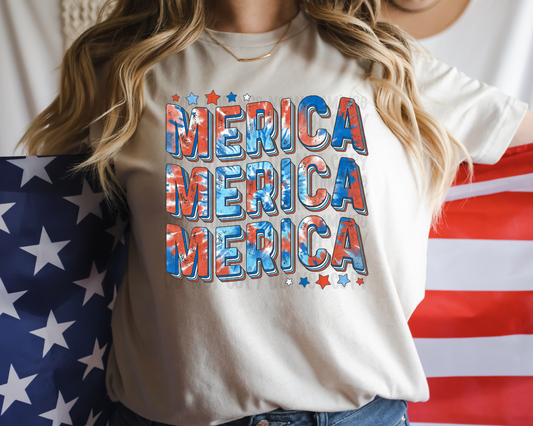 Merica Stacked TIe-Dye