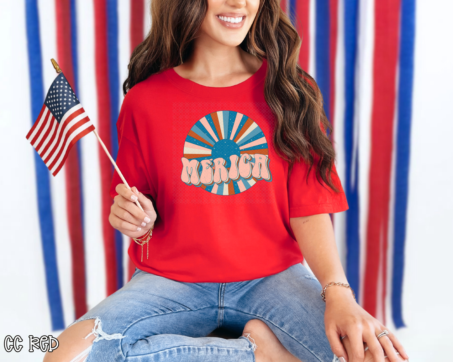 Merica Vintage Sunburst DTF TRANSFER