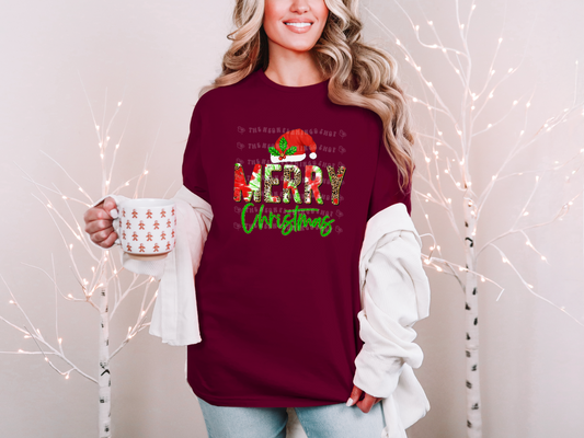 Merry Christmas Leopard Tie-Dye Hat DTF TRANSFER