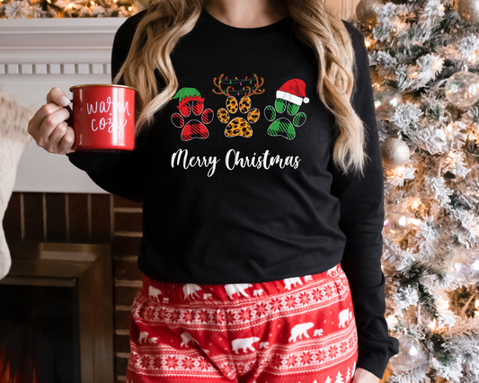 Merry Christmas Dog Paws