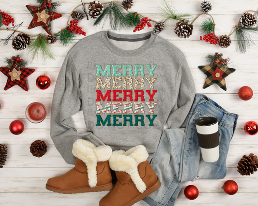 Merry Faux Patch Stacked